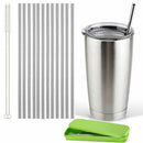 set of 12, Stainless Steel Straws, Reusable Metal Drinking Straws, Straight L2N1