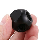 G1/4 Inner Thread Brass 3-Way Splitter Ball Fitting for Water Cooling Tube
