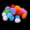 24PCS Mixed Colours Glitzy Fluffy PomPom Balls DIY Craft 30mm