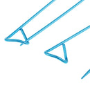 6Pcs Blue Stitch holders Large Metal Locking for crocheting knitting 12cm
