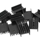 10 Pcs 21x15x11mm Black Aluminum Heat Sink for TO-220 Mosfet Transistors