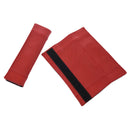 2Pcs PU Leather Car Seat Belt Shoulder pads Cover red