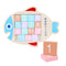 Fish Plate Number Wooden Board Montessori Toys Early Education Math Toys