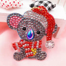 4pcs DIY Full Drill Special Shaped Diamond Painting Cute Animal Key Chain