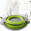 2 x Collapsible Colanders (Strainers) Set kitchen Strainer Space-Saver Fold