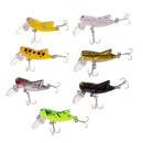 7Pcs Fishing Lures Lifelike Insect Grasshopper Baits Crankbaits Treble Hook