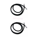 2PCs 3mm Black Rubber Stainless Steel Cord Chain Choker Necklace 16" & 18"