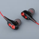 Dual-Action-Coil Earphone With Heavy Bass In-Line Control Noise-isolating