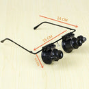 20X Glasses Type Magnifier Watch Repair Tool with Two LED Lights US