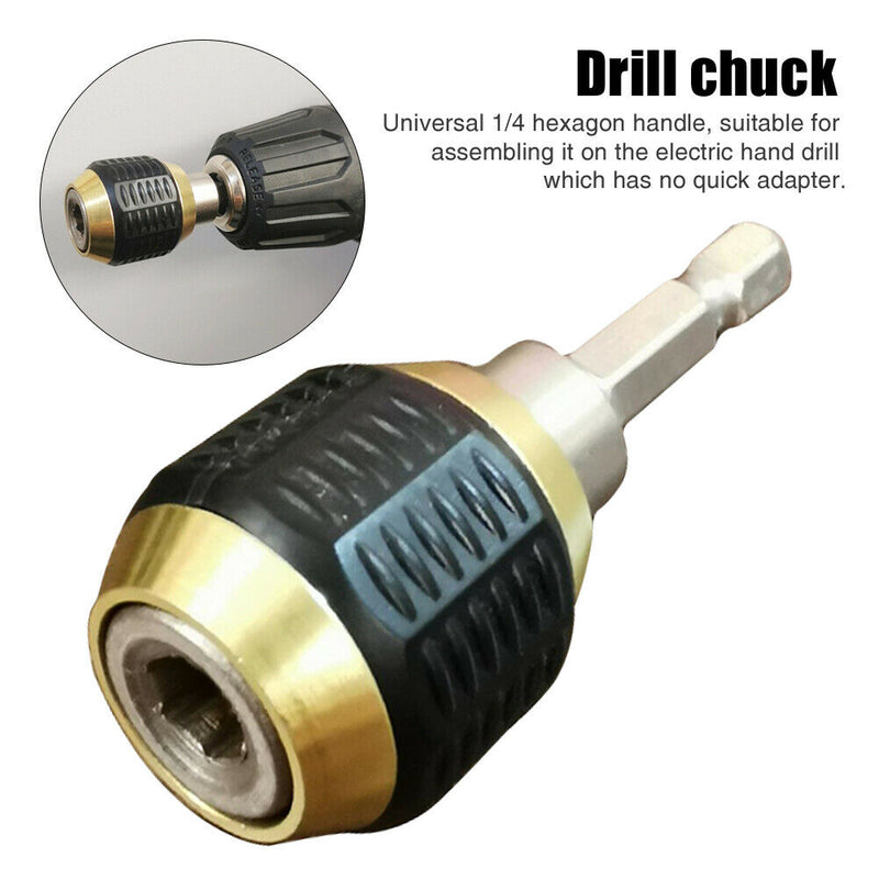 60mm Mini Hexagonal Screwdriver 1/4 Hex Shank Impact Driver Drill Chuck Durable
