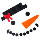 DIY Christmas Snowman Outdoor Decoration Garage Gate Door Elk Bow Hat 3C