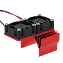 RC Car 540 550 Electric Motor Proof Cover Heat Sink Cooling Fan 1/10 Red