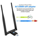 Wireless Usb Wifi Adapter, 1200Mbps Dual Band 2.4Ghz/300Mbps 5Ghz/867Mbps D E6Z4