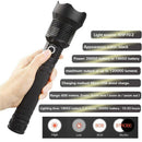 High Lumens XHP70 Super Bright LED USB/26650 Rechargeable Zoom Flashlight Hn