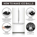 Ice Block Trays, Large Ice Sphere Mold Tray for Whiskey Ice Ball Maker with