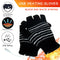 Unisex 5V 1 Pair Winter Knitted USB Electric Heat Thermal Gloves Black & White