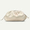 Fashion Women Shoulder Crossbody Bag PU Leather Solid Color Clutch (White)
