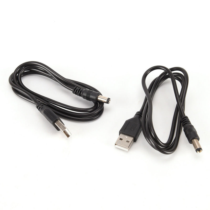 2pcs USB to DC5.5 * 2.1mm Power Cord USB to DC5.5 DC Cable Copper Charging L Ew