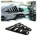 for Ford Mustang 1/4 Quarter Carbon Style Side Window Louvers Scoop Cover V