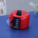 Clicker Counter 4 Digit Number Counters Plastic Shell Hand Held(Red)