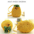 Mini Handbag Woven Pineapple Bag Straw Cross-Body Bag Weave Summer Beach Tr K5Y1