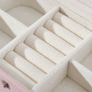 Portable Women Jewelry Box Storage Organizer Girls Travel 2-Layer Rectangle