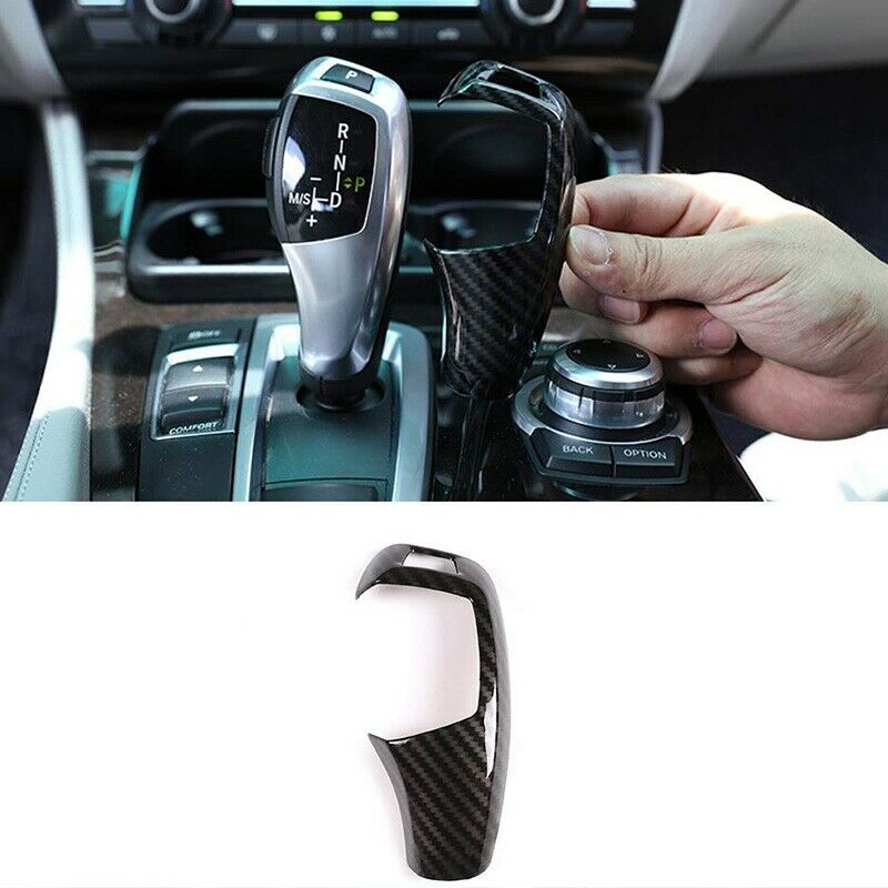 Car Gear Shift Knob Cover Trim Carbon Fiber for BMW F20 F30 F31 F34 X5 F15  I9R2