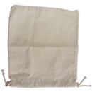 Women Girls Solid White Drawstring Beam Port Shopping Bag (19cmx24cm)