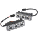 2pcs Car Daytime Running Light 3LED White DRL Light Amber Turn Signal Fog LampBX
