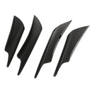 4Pcs Black Car Front Bumper Lip Splitter Fins Body Spoiler Canards Refit Kit