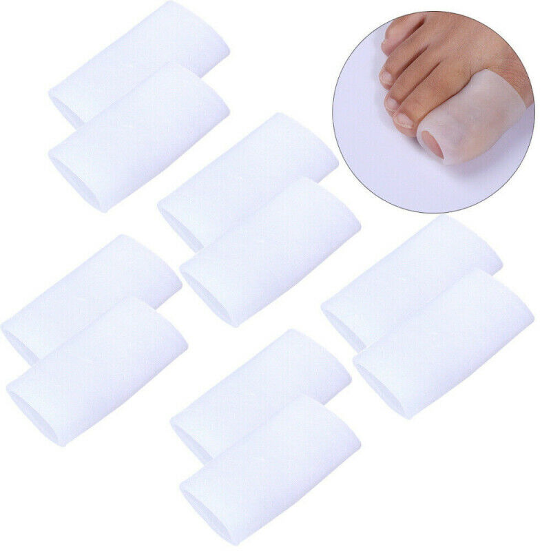 10pcs Silicone Toe Gel Protector Sleeve Tubes Ingrown Toenail Corn Cushion Cap k