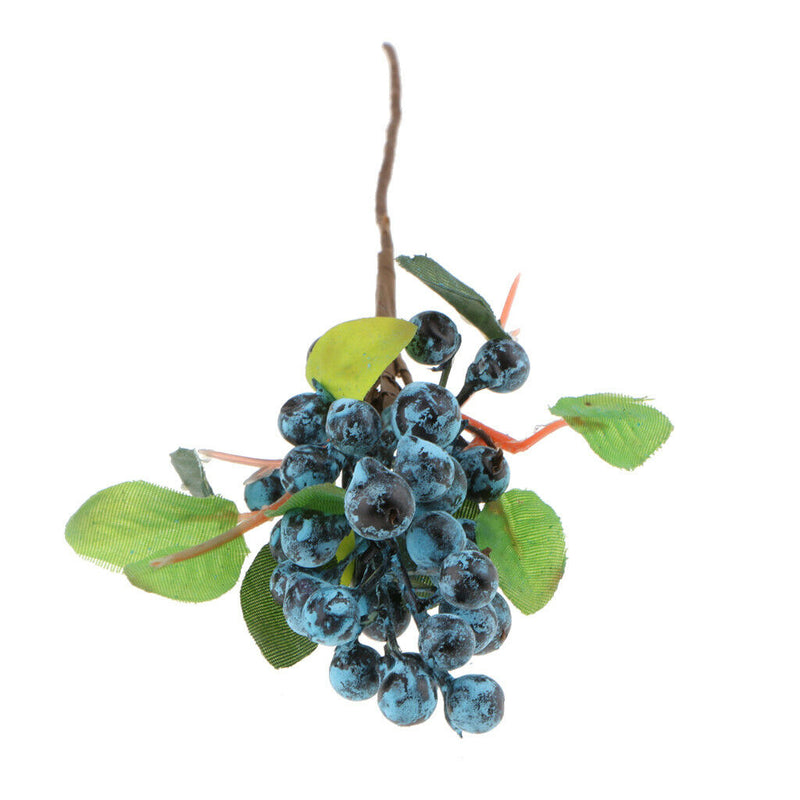 12x Artificial Flower Berries For Wedding Home Party Decor Photo Props Blue
