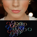 40Pcs Colorful Stainless Steel Nose Rings Piercing Lip Hoop Piercing Jewelry sp