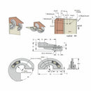 2pcs Concealed Sliding Hinge 90 Degree Limit  Industrial Equipment Cabinet Door