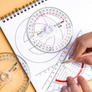 All Circular 10cm 360 Degree Pointer Protractor Ruler Angle Finder Random