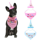 2pcs Pet Birthday Cat Dog Headwear Cap Hat Party Costume Headwear Pet Accessory
