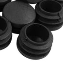 Plastic Round Tubing Tube Insert Plug Cap Bung 28mm Dia 20pcs Black K3V5