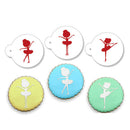 3pcs Mini Dancing Girls Cookie Cake Stencil Set DIY Cupcake Decorating StencilME