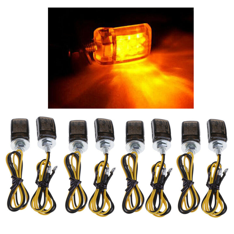8pcs LED Black Mini Tiny Small Indicators