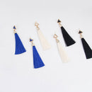 Woman Bohemian Earrings, Ethnic Rope Tassel (Black)