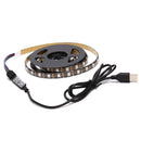 USB LED Strip Light White TV Backlight Lamp Self Adhesive Flexible Tape Wire BX