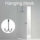 Nail Free Metal Clothes Cabinet Over The Door Kitchen Double Hanger Hanging Hook