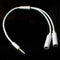 3.5mm Stereo Audio Male to 2 Female Headset Microphone Cable Y Splitter