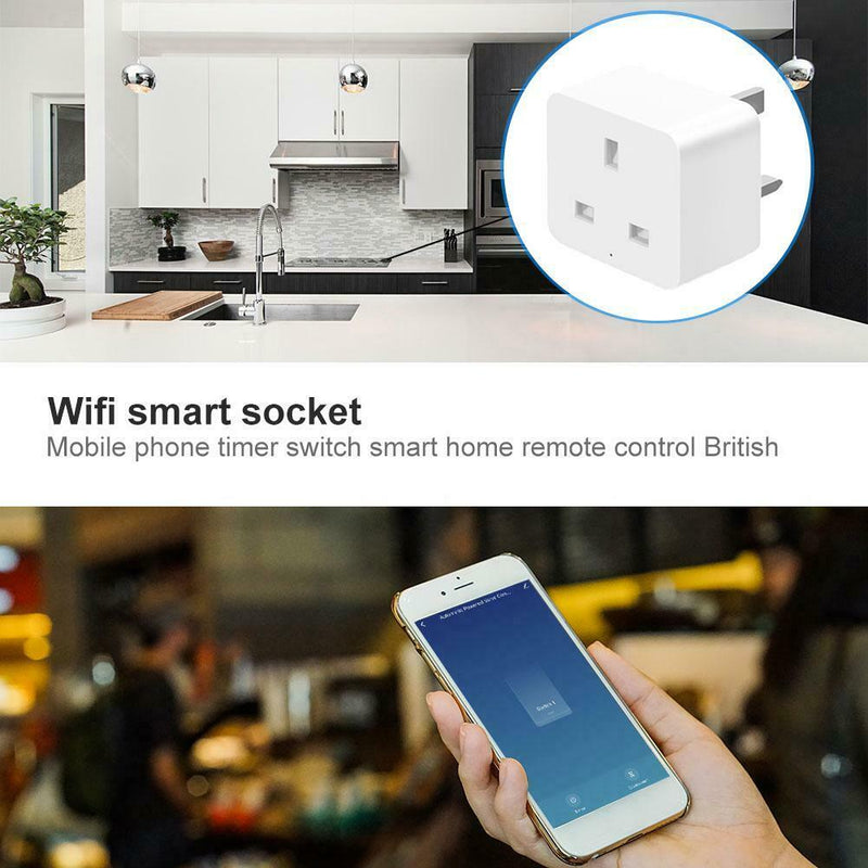 Intelligent WiFi Smart Timer UK Plug Socket Outlet App Amazon Alexa Google