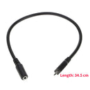 13.9\'\' USB Male to 3.5mm Female Audio Cable Earphone Headset Adapter Cord
