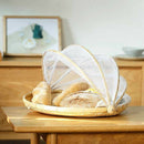 1X(1Pc Hand Woven Bug Proof Basket Dustproof Picnic Basket Handmade Fruit V