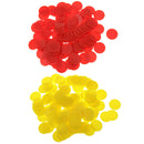 Pack of 200 Plastic Board Game Counters Game Chip Numeracy Teaching Red Yellow