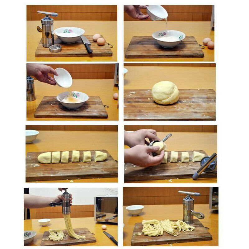 Manual Pasta Machine Kitchen Machine Noodle Cutting Machine with 3 Die Tool