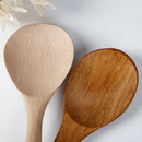 Natural Wooden Rice Scoop Non-stick Rice Paddle Wood Soup Ladle Brown