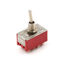 MTS-402 6A/125VAC 2A/250VAC 12 Pin 4PDT ON/ON 2 Position Mini Toggle Switch L.AU